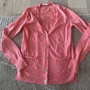 Tory Burch Coral Cardigan Sweater